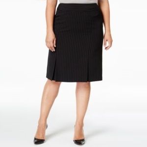 Kasper  | STRETCH CREPE SKIRT CHARCOAL Color